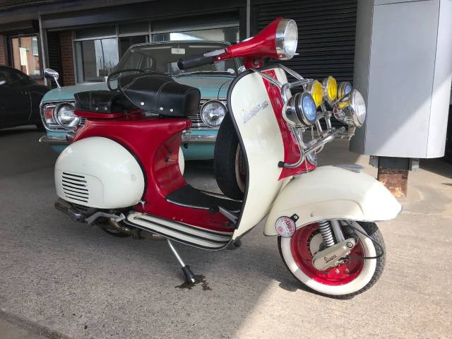 Vespa S PX150 engine tuned Scooter Petrol Red/white