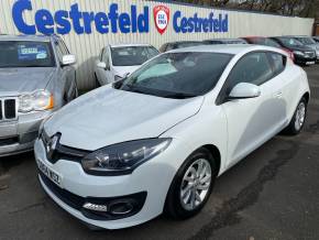 Renault Megane 1.5 dCi Dynamique TomTom Energy 3dr Coupe Diesel White at Cestrefeld Car Sales Chesterfield